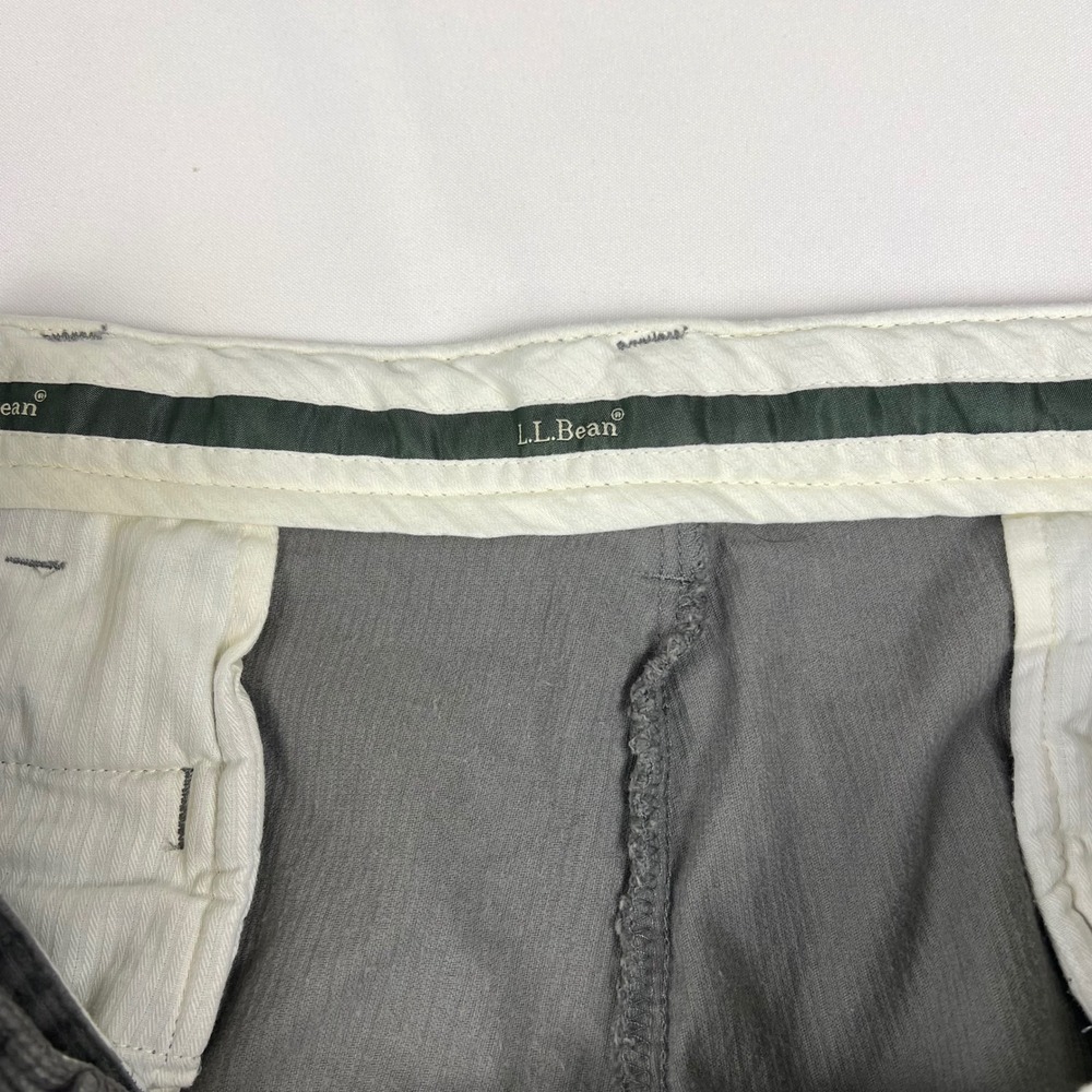 LL Bean Comfort Waist Corduroy Pants 42x32 Gray Tan Stretch Chino Trouser Bundle - Picture 12 of 14